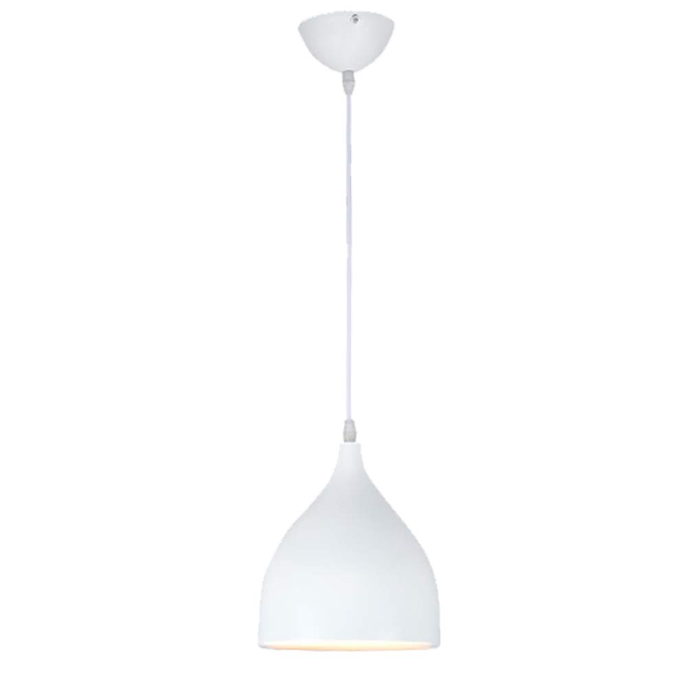 E27 Pendant Lights Light Shades Indoor Ceiling Lamp Modern Balcony Bar Chandelier Color Ecological Material - 17cm for Lighting, House, bar, café (White)