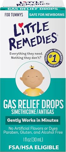 Image of Little Remedies Newborn Gas Relief Drops, Natural Berry, 1 Fl Oz | Gentle and Dependable Constipation Relief, Docusate Sodium 100mg Softgels, Soften Hard & Dry Stools