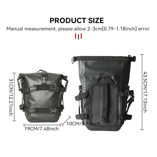 Solución sin espacio en moto: bolsa impermeable para barras de choque NC750X 6
