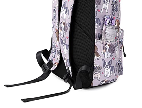 Wadirum Kinder Niedlich Schule Buchtasche Leichtgewicht Rucksack für Kinder Hund