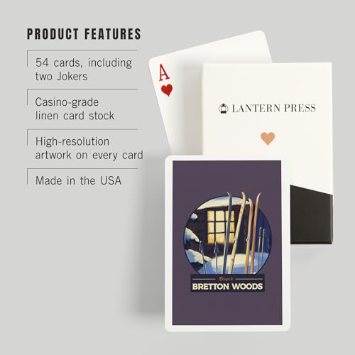 Lantern Press Bretton Woods, cartas póker 52 un miniatura 3