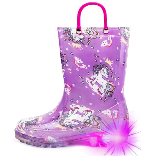 Image of HugRain Light Up Rain Boots for Little Kids