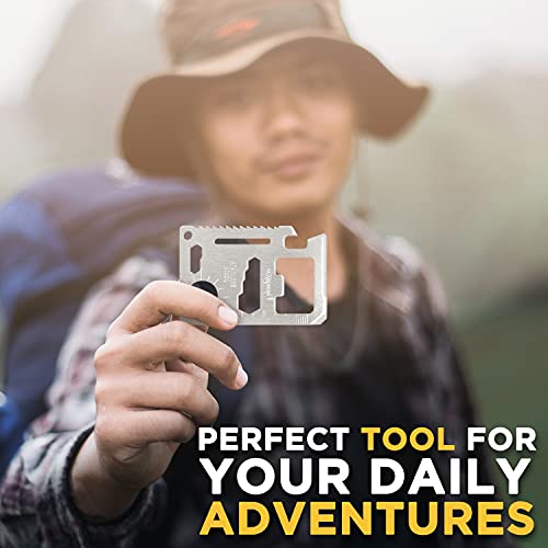 GUARDMAN 11-in-1 Survival Credit Card Multitool – Fathers Day Stocking Stuffer Christmas Gift - Multipurpose Tactical Wallet Tool With Bottle Opener, Survival Knife For Men Birthday Dad - Image 5