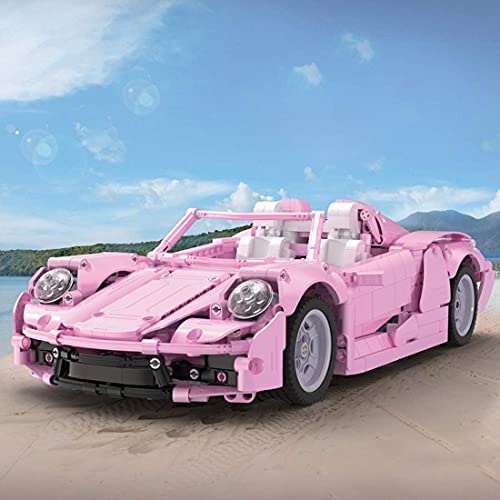 QIXIAOCYB XSUPER PINK 488 GTE TECHNIC Supercar-Sportwagen 1181PCS 1:12 DIY Racing Car-Modell Set für Kinder Erwachsene… – Bild 8