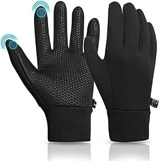 KELOYI Men's Women's Winter Touch Screen Cycling Gloves Running Gloves Heated Lining Outdoor Windproof Sport Gloves for Smartphone