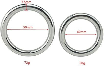 Pene Ring Set Acero Inoxidable (40 mm 45 mm 50 mm) Bondage Donut Cock Ring Cock Ring Metal Cock testículo Erección Anillo potenz Anillo Bomba Pene Pene manguito