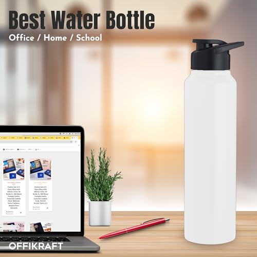 Image of Steel Sip - 1L Single Wall Stainless Steel Water Bottle | Wide Mouth, Leak-Proof, BPA-Free Cap | Fridge-Safe | Ideal for Office, Gym, Outdoor & Travel Use (BLACK)