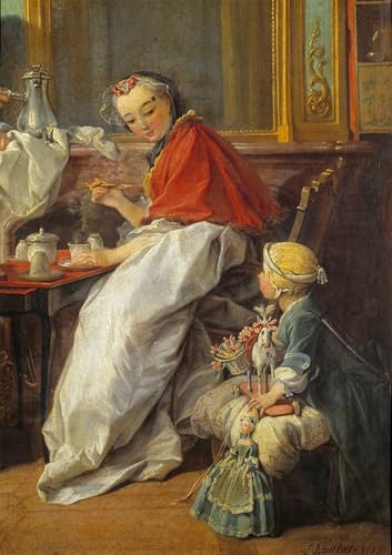 Impression d'art Tableau Mère et fille François Boucher Toile Cadeau Idéal Fête