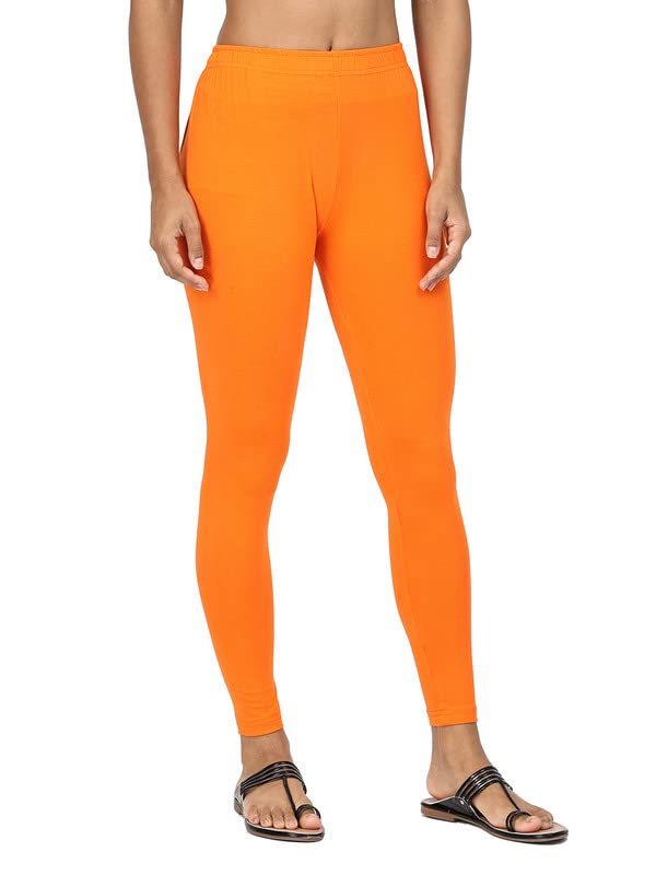 Image of Women Cotton Solid Belt Ankle Length Legging Four Way Lycra Leggings
