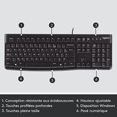 Logitech 920 002516 Clavier Filaire Qwertz - vue 7