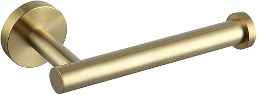 Miniatura 1 de kimzcn Portarrollos de papel higiénico dorado cepillado SUS 304 Acero inoxidable Cuarto de baño Hotel 5 pulgadas TP titular cocina rollo dispensador