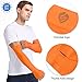 SHINYMOD 1 Pair Arm Sleeves for Men Women Sports Compression Sleeve UV UPF 50+ Sun Protection for Running Golf, Orange
