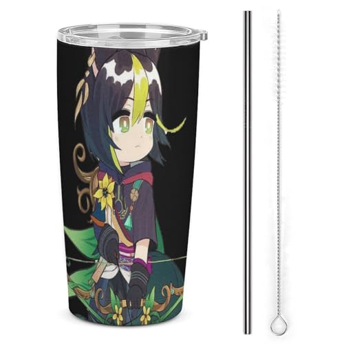 コップ 原神 提?里 Tighnari ティナリ マグカップ 車用 タンブラー メンズ 車載 自動車カップ 魔法瓶 水筒 水カップ ポット 旅行杯 ケトル コーヒーカップ ストロー付き レディース 蓋付き 持ち運び マグボトル ステンレス鋼 ダイレクトタイ