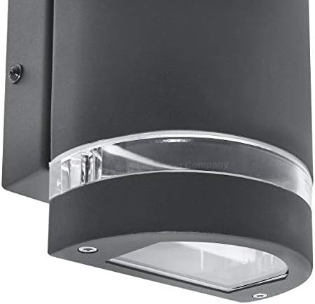Long Life Lamp Company Modern External Single Wall Light Outdoor Waterproof Clear Diffuser with GU10 4w Warm ZLC335BK