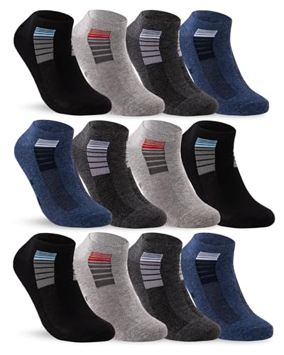 sockenkauf24 12 Paia Calzini Corti Uomo Calze Corte 47-50 Estivi