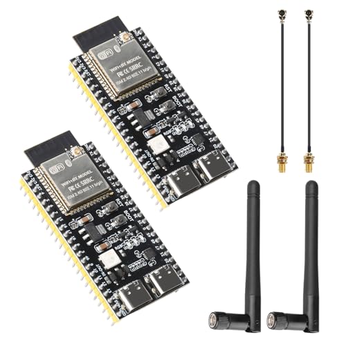 diymore 2 Placas de Desarrollo ESP32-S3 DevKitC-1 N16R8 con Antena de 2.4G, para módulo ESP32 S3 N16R8 con WiFi y Bluetooth 5.0 para Arduino, ESP-32 Interfaz Dual Tipo C