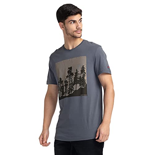 Image of Being Human Cactus Green Regular Fit Round Neck Men's T-Shirt Clothing