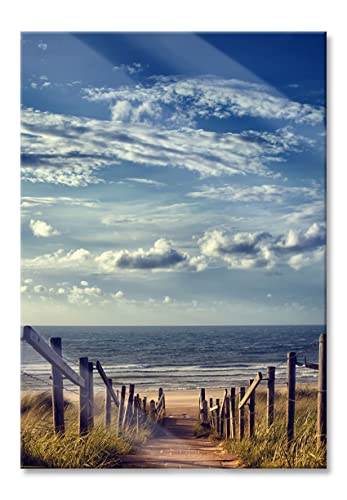 Tableau sur verre bord de la mer Pixxprint 60x80cm pour décoration murale