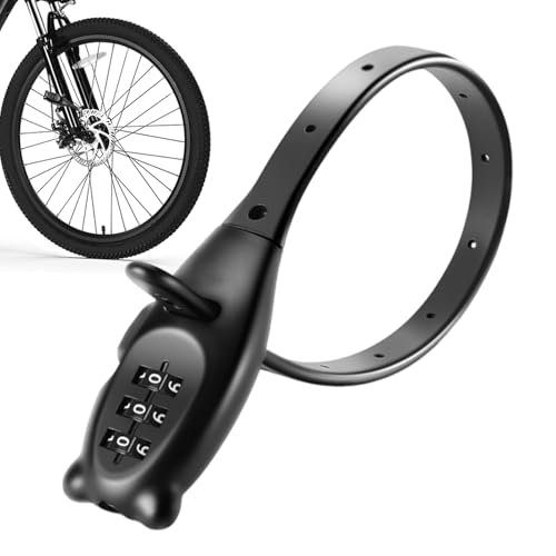 Candado para casco de bicicleta - Candado de combinación compacta, cuerda de acero duradera, bloqueo portátil ligero, cerradura de seguridad protegida por contraseña | para moto vehículo eléctrico