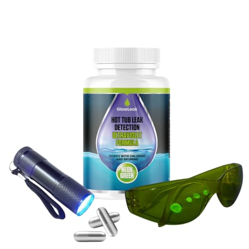 Glow Leak New UV Hot Tub Leak Detection Kit Easy-to-Use Water Leak Locator for Hot Tubs and Spas (Neon Green) (Neon Green)