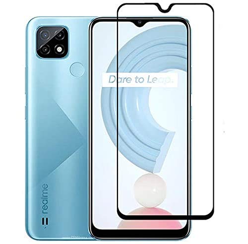 Image of Tempered Glass Screen Protector Compatible For REALME C25 Full Screen Coverage (Except Edge to Edge) and Free Complete Easy Installation kit
