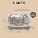 Haden Heritage 4 Slice Wide Slot Stainless Steel Toaster with Adjustable Browning Control & Non-Slip Feet, Steel & Copper
