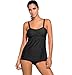 Produktbild RUICHUANGS Damen Strap Badeau Tankini Set, 2 Stück Sommer Strand Push Up Bikini Set Badeanzüge Bademode
