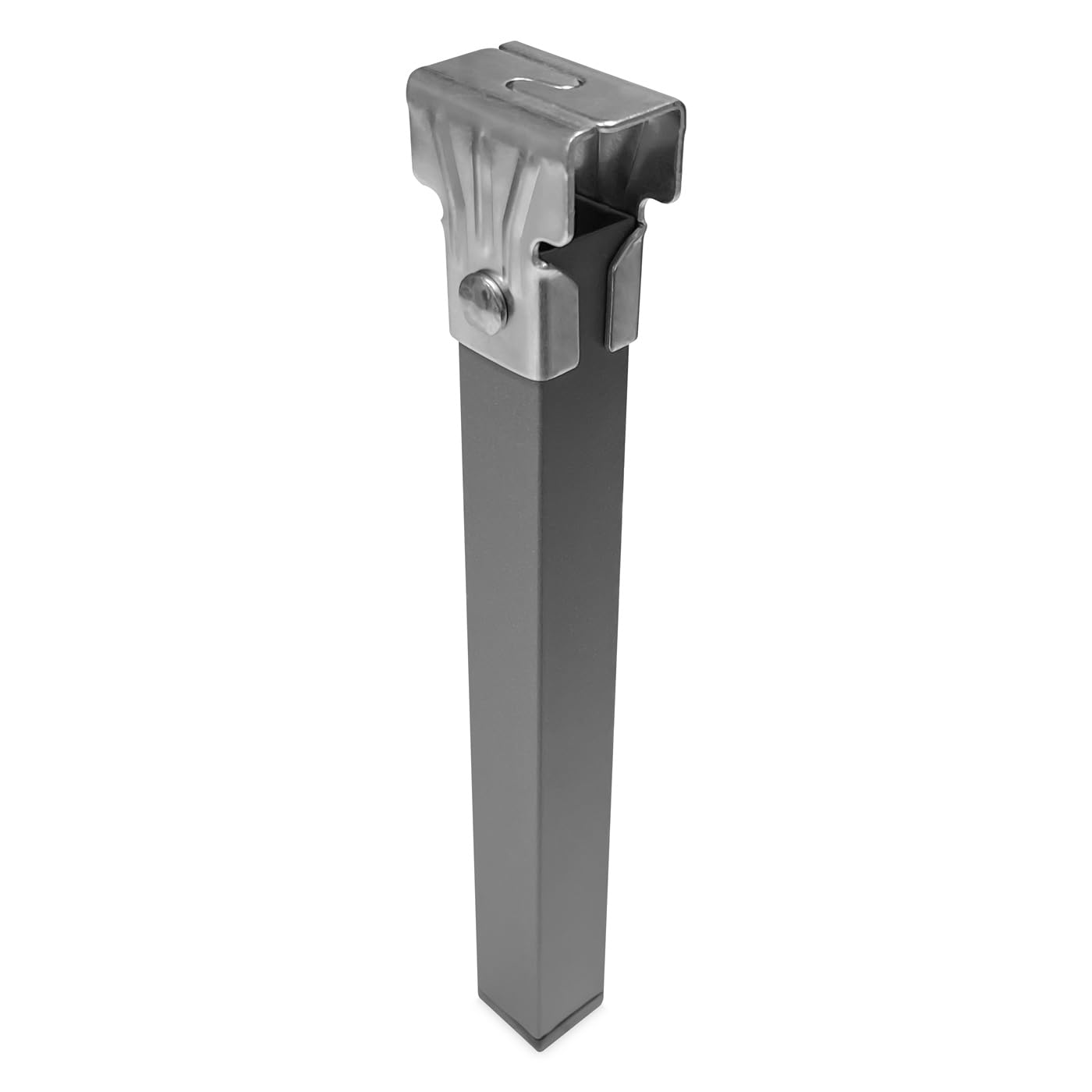 DUÉRMETE ONLINE Set di 4 gambe quadrate con morsetto per rete da 30 x 30 mm, altezza 27 cm, grigio, 27 cm