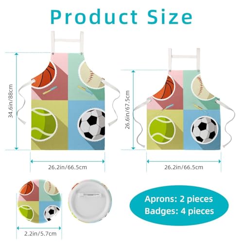 Tablier de cuisine ajustable style basket-ball pour restaurant - 2
