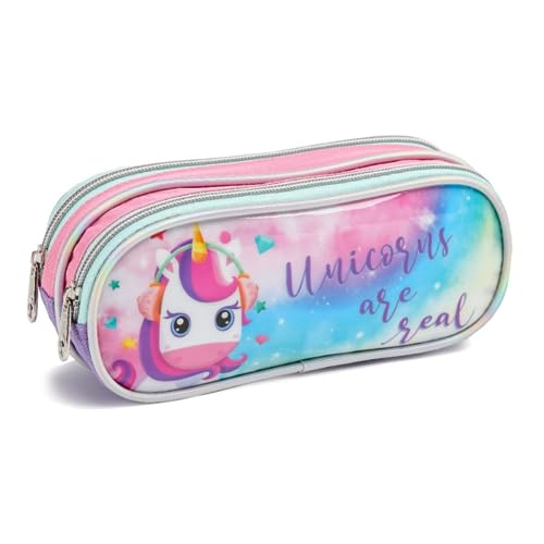 Kit Mochila Escolar Com Rodinhas Unicórnio Lancheira Estojo