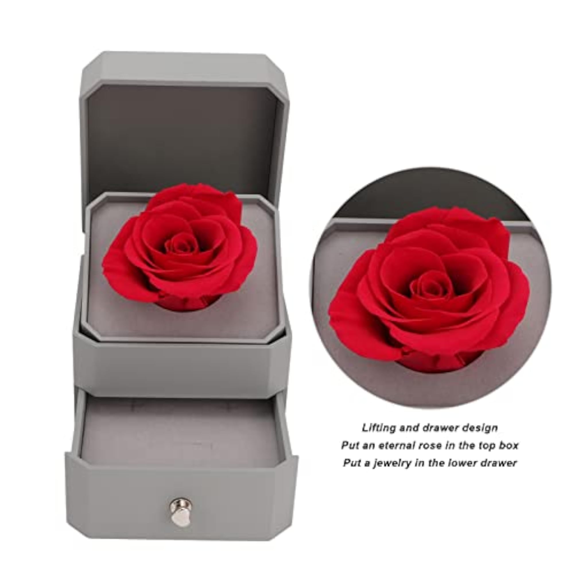 Eternal Roses Gift Box, Soft Flocking for Anniversary