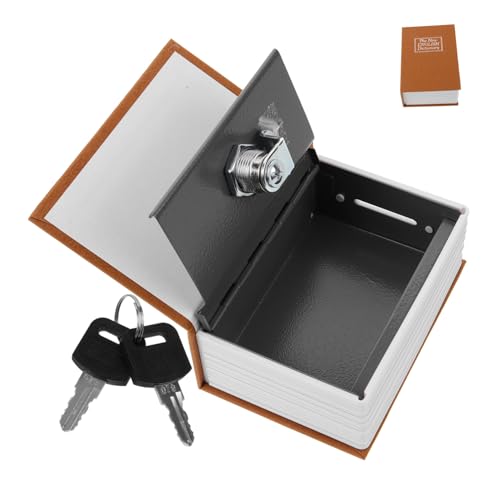 DOITOOL Caja Fuerte Forma de con Cerradura Hucha Miniatura Decorativa para Ahorros Monedas Caja de Almacenamiento para Dinero para Habitaciones y Ocasiones Especiales