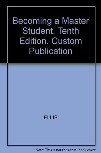 Amazon.com: Becoming a Master Student, Tenth Edition, Custom ...