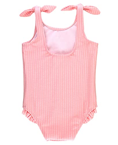 Image of RuffleButts Girls UPF50+ Sun Protection Tie Shoulder /Cross Back One Piece Swimsuit