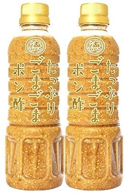 徳島産業 たっぷり ごまごまポン酢 400ml ×2本 御影新生堂オリジナル袋付き