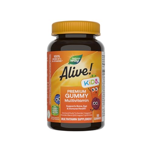 Nature's Way Alive! Children's Premium Gummy Multivitamin, Gluten Free, Made with Pectin, 90 Gummies