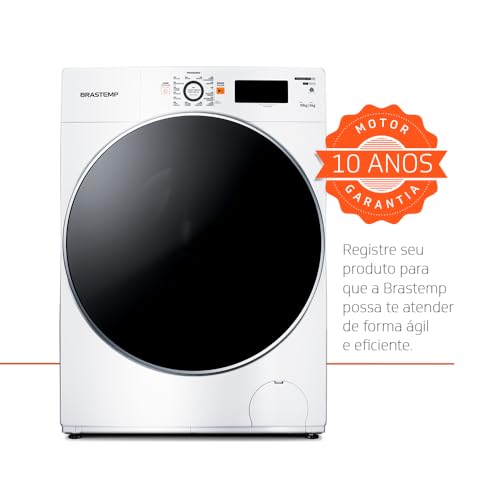 Lava e Seca Brastemp 10,1kg/6kg branca Água Quente com Ciclo Tira Manchas Pro e Ciclo 1h Pronto para Vestir - BNQ10AB 220V #1