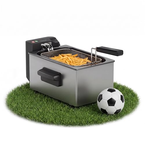 Tristar Friteuse à huile, 3L, Zone Froide, Thermostat réglable 190°C, Pièces lavables, Fenêtre, Rangement pour câble, Protection surchauffe, Design compact, FR-9327
