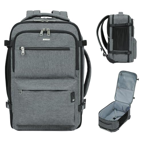 Wandf Bolso De Cabina 40x20x25 Para Aerolíneas Ryanair, Mochila De Equipaje De Mano Para Viajes Bajo El Asiento Con Bolsillo Húmedo, Mochila Para Laptop De 15.6 Pulgadas Para Hombres Y Mujeres Gris Wandf Bolso De Cabina 40x20x25 Para Aerolíneas Ryanair, Mochila De Equipaje De Mano Para Viajes Bajo El Asiento Con Bolsillo Húmedo, Mochila Para Laptop De 15.6 Pulgadas Para Hombres Y Mujeres Gris