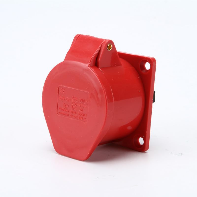 Industrial & Socket Waterproof Male Female 3P/4P/5P Electrical Connector 16A IP44 Wall Mounted Socket AC 220-250V(Coupler,16A_5P)