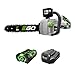 EGO Power+ 14-Inch 56-Volt Lithium-Ion Cordless Chain Saw - 2.0Ah Battery and Charger Kit