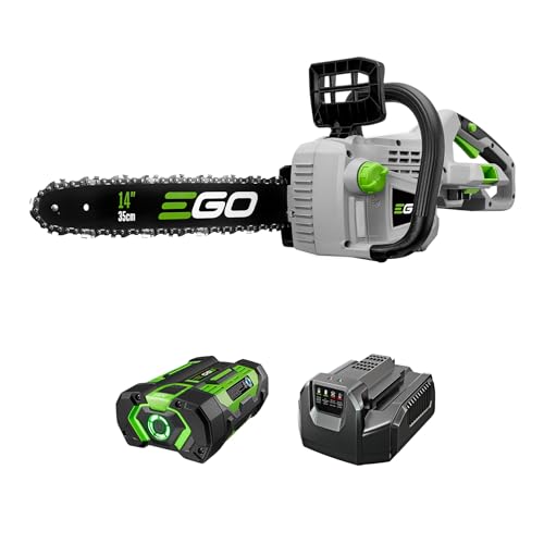 EGO POWER+ Chain Saw, 14' Battery Powered Chainsaw, Electric Cordless, Includes 56V 2.5Ah Battery and Charger - CS1401