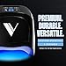 V Beauty Pure Cordless UV Nail Lamp (Black) - 36W Portable UV Light for Gel Nails with Multiple Timer Settings - LED Curing Light Nail Polish Dryer for Professional Nail Art, Salon & Home DIY