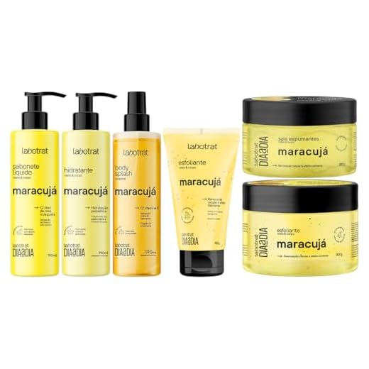 Kit Banho Premium Labotrat Maracuja Completo 6 Produtos Corpo E Rosto Cheiro De Fruta Esfoliante
