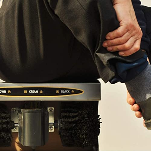 Lucidascarpe Elettrico Verticale, Scarpe per Trattamento di rimozione Polvere a induzione Automatica, Piccola Macchina lustrascarpe Automatica in Pelle Metallica, Kit spazzole per Pulizia,