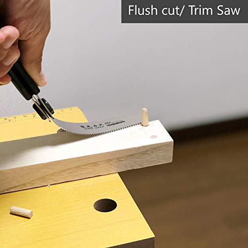 Denko Sekka Flush Cut Trim Saw, Japanese Pull Saw For Woodworking And Wood Craftsmanship, Long Handle With Precision Blade And Cutting Power, Heavy Duty Steel, Angled Positioning (Flush Cut Trim Saw) #TOP5