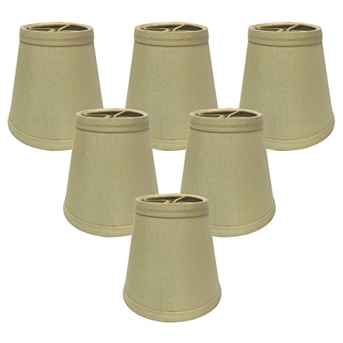 Royal Designs, Inc. CS-984-5AGL-6 Hardback Empire Chandelier Shade with Trim, 3 x 5 x 4.5, Antique Gold, 6-Pack