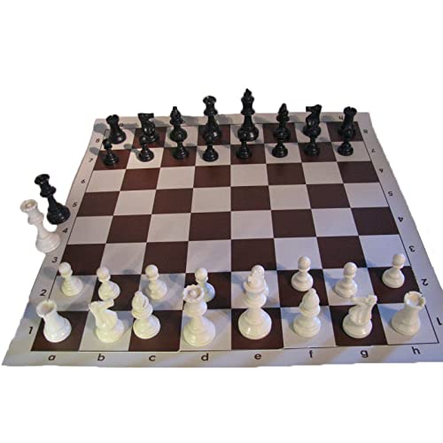 Jeu d'échecs plastique taille 5 officiel échiquier robuste aux normes de tournoi