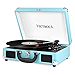 it.innovative technology Victrola Vintage 3-Speed Bluetooth Suitcase Turntable with Speakers, Turquoise (Renewed)