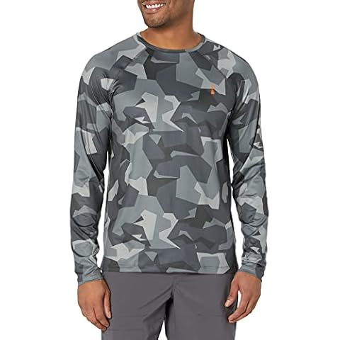 BASS OUTDOOR Men's Athletic Knit Long Sleeve Tee, GRGYL CAMO, Medium Cover